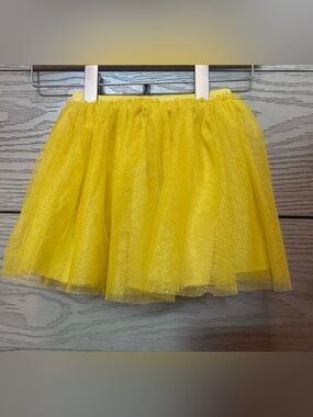 Peeps brand Yellow Glitter Tulle Skater Skirt for Kid
